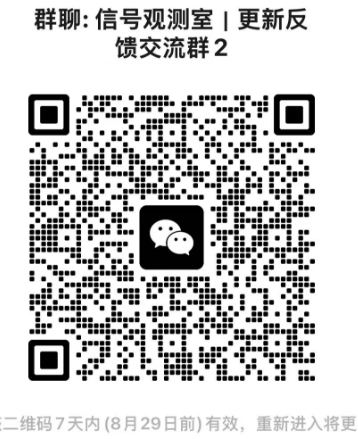 信号观测室反馈交流群 2 二维码，点击放大