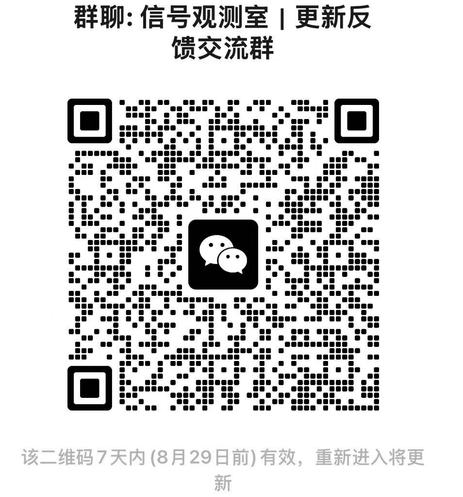 信号观测室反馈交流群 1 二维码，点击放大